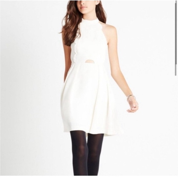 NWT BCBG White halter top cocktail dress - Picture 5 of 5